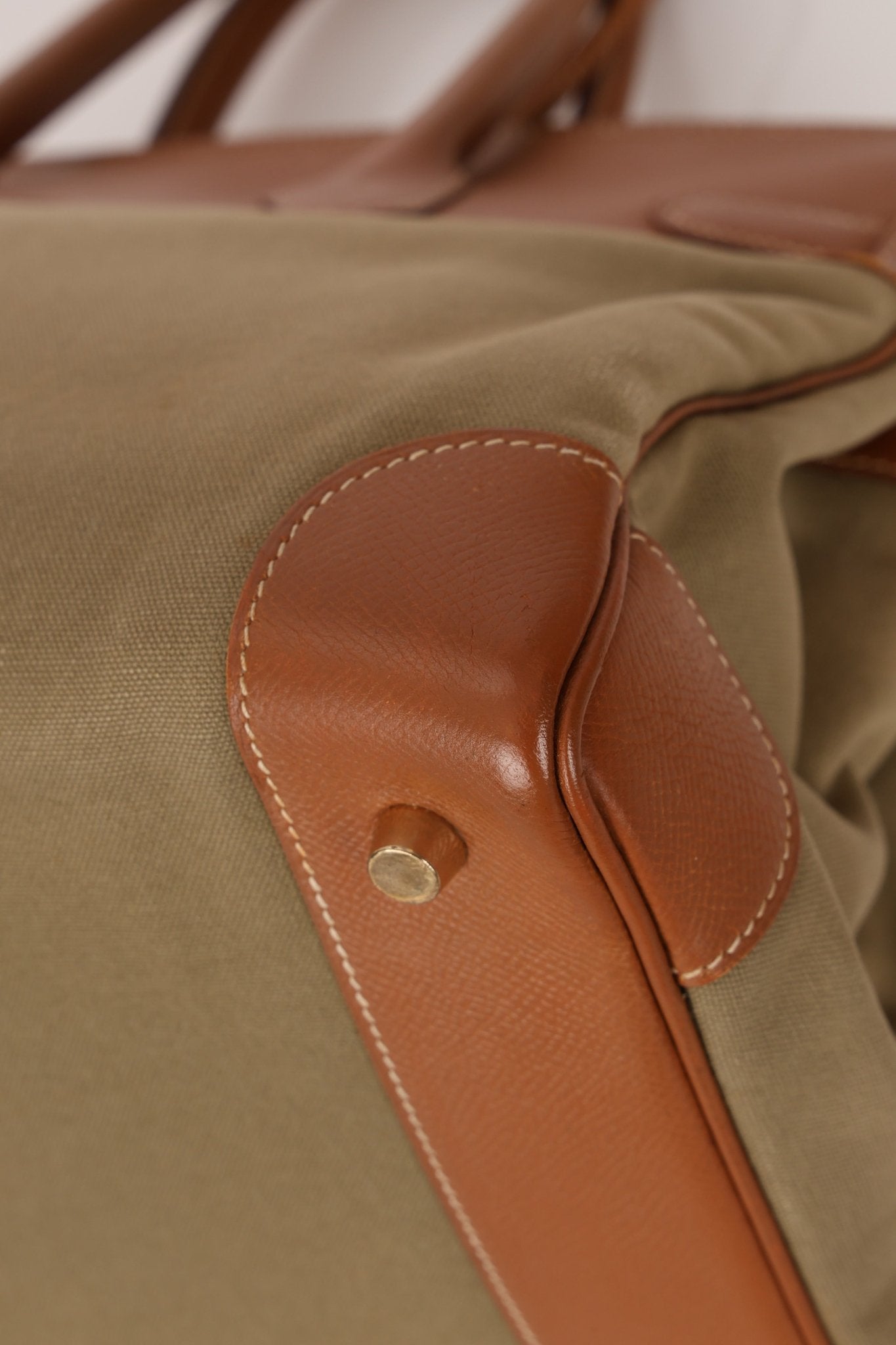 Limited Edition Hermès 1998 Vache Naturelle and Khaki Toile Birkin 35 GHW - FashioNica