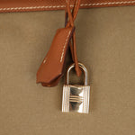 Limited Edition Hermès 1998 Vache Naturelle and Khaki Toile Birkin 35 GHW - FashioNica