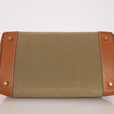 Limited Edition Hermès 1998 Vache Naturelle and Khaki Toile Birkin 35 GHW - FashioNica