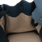 Limited Edition Hermès 2012 Veau Doblis Swift Grizzly Bleu Tempete Birkin 30 Retourne GHW - FashioNica