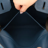 Limited Edition Hermès 2012 Veau Doblis Swift Grizzly Bleu Tempete Birkin 30 Retourne GHW - FashioNica