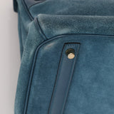 Limited Edition Hermès 2012 Veau Doblis Swift Grizzly Bleu Tempete Birkin 30 Retourne GHW - FashioNica