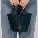 Limited Edition Hermès 2014 Blue Peacock Doblis and Vert Cyprès Swift Picotin 18 - FashioNica