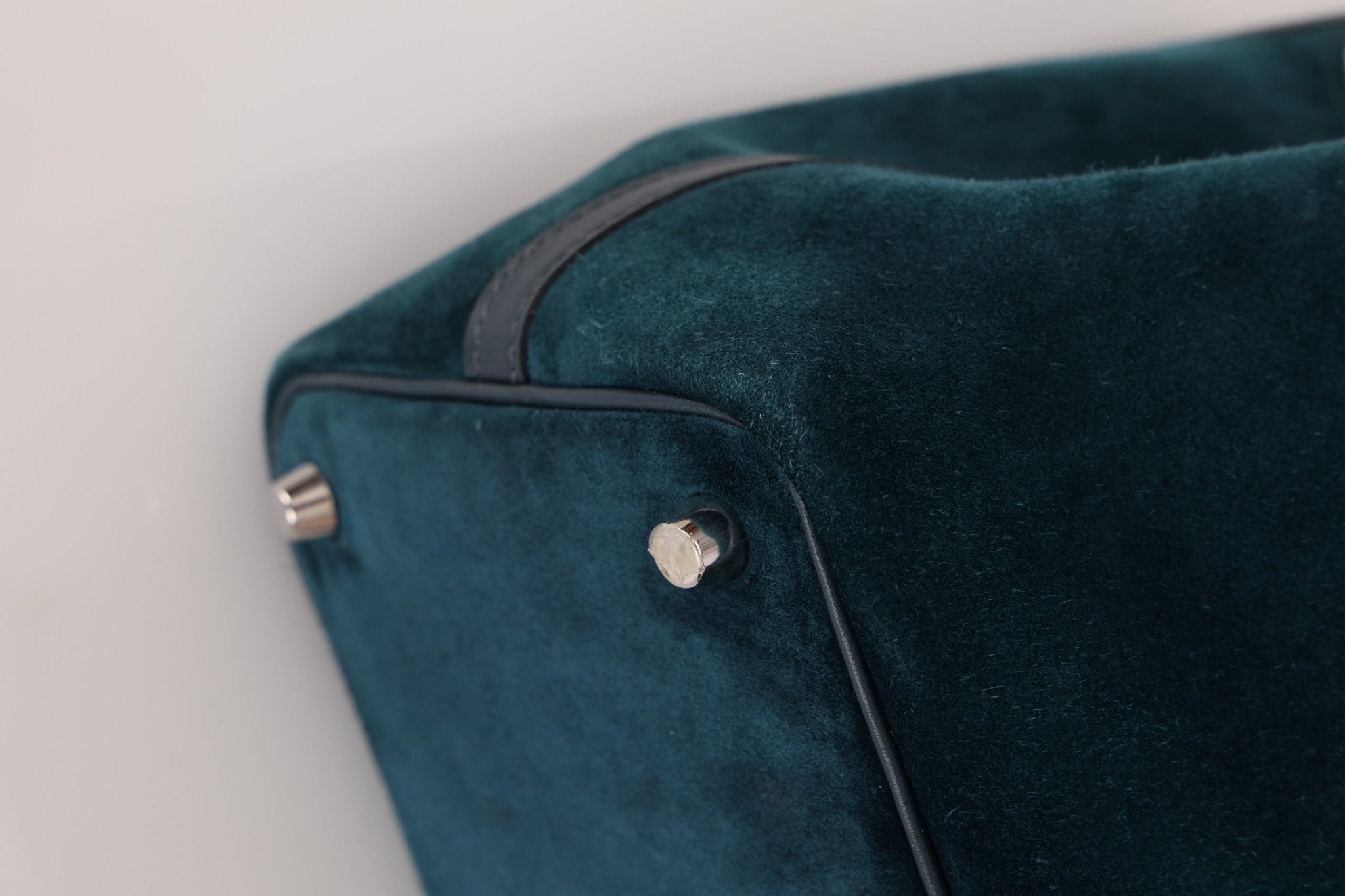 Limited Edition Hermès 2014 Blue Peacock Doblis and Vert Cyprès Swift Picotin 18 - FashioNica