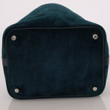 Limited Edition Hermès 2014 Blue Peacock Doblis and Vert Cyprès Swift Picotin 18 - FashioNica