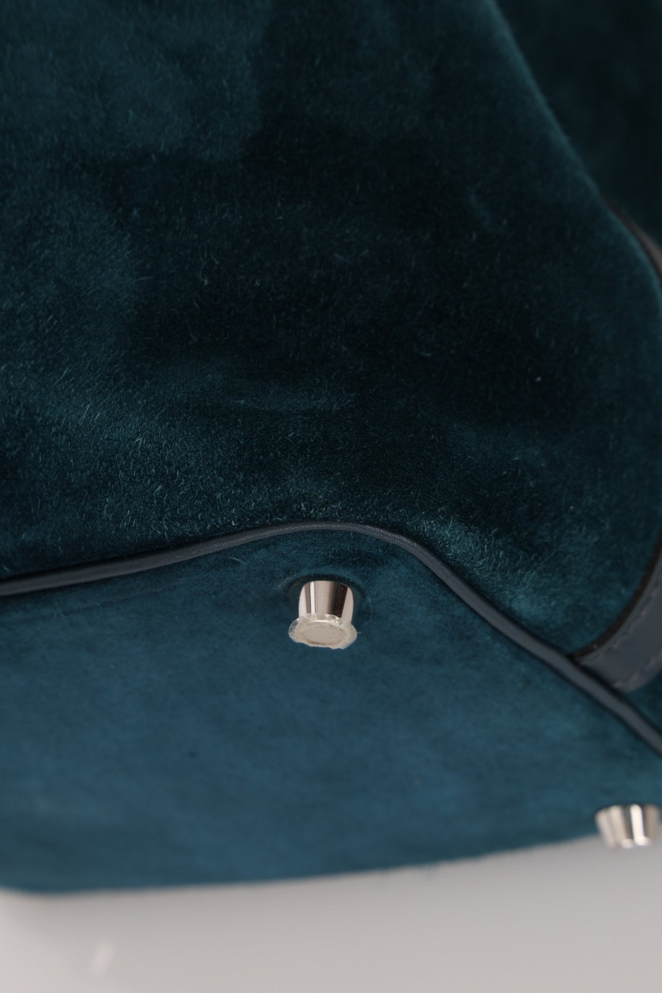 Limited Edition Hermès 2014 Blue Peacock Doblis and Vert Cyprès Swift Picotin 18 - FashioNica