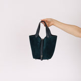 Limited Edition Hermès 2014 Blue Peacock Doblis and Vert Cyprès Swift Picotin 18 - FashioNica