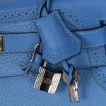 Limited Edition Hermès 2015 Bleu Paradise Clemence and Evercolor Ghillies Kelly 32 Retourne PHW - FashioNica