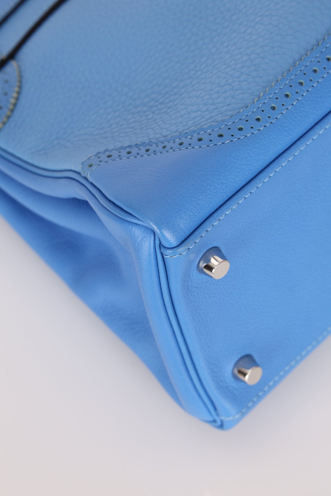 Limited Edition Hermès 2015 Bleu Paradise Clemence and Evercolor Ghillies Kelly 32 Retourne PHW - FashioNica