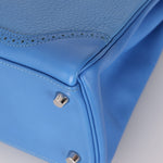 Limited Edition Hermès 2015 Bleu Paradise Clemence and Evercolor Ghillies Kelly 32 Retourne PHW - FashioNica