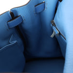Limited Edition Hermès 2015 Bleu Paradise Clemence and Evercolor Ghillies Kelly 32 Retourne PHW - FashioNica