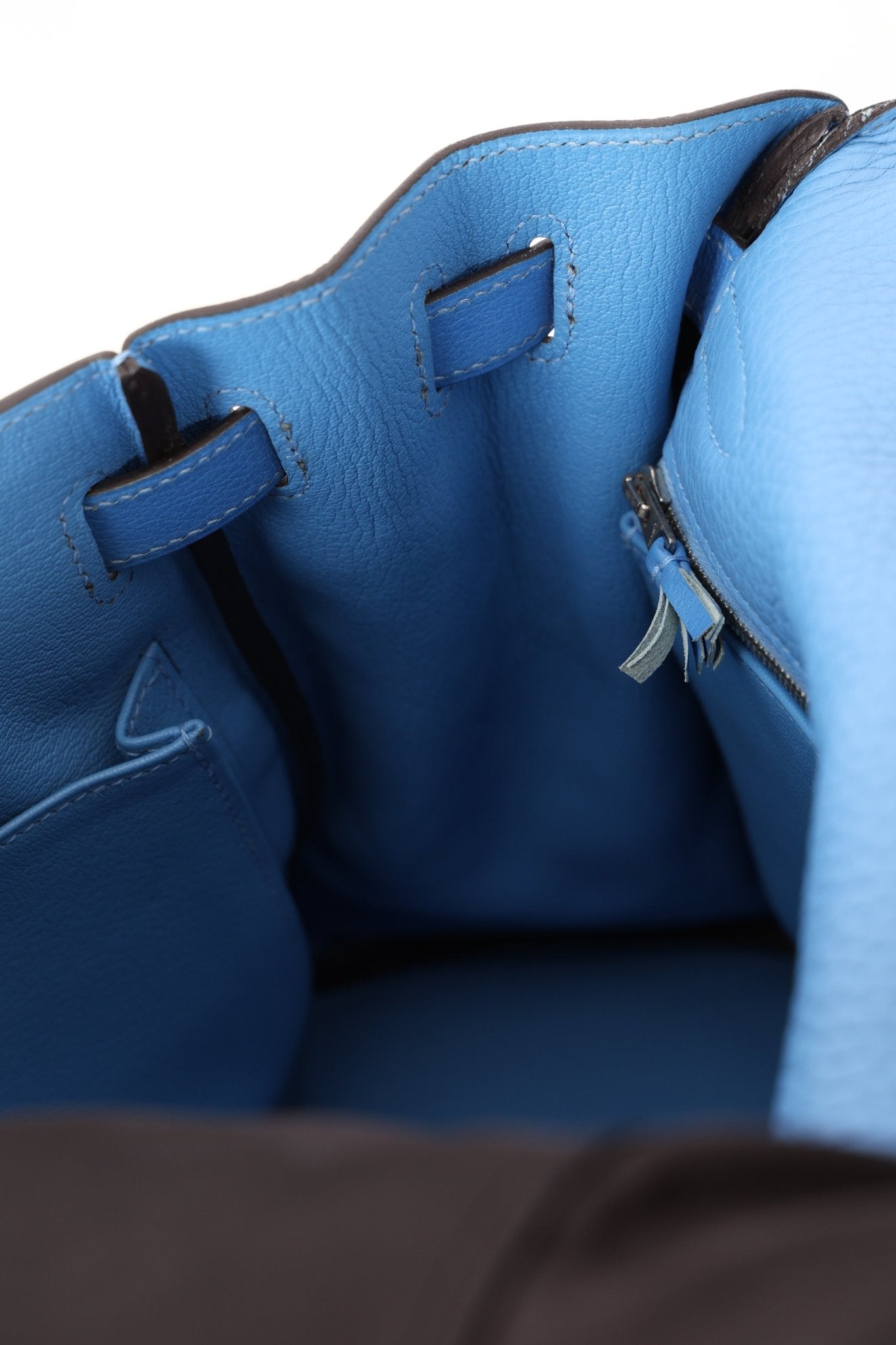 Limited Edition Hermès 2015 Bleu Paradise Clemence and Evercolor Ghillies Kelly 32 Retourne PHW - FashioNica