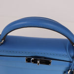 Limited Edition Hermès 2015 Bleu Paradise Clemence and Evercolor Ghillies Kelly 32 Retourne PHW - FashioNica