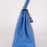 Limited Edition Hermès 2015 Bleu Paradise Clemence and Evercolor Ghillies Kelly 32 Retourne PHW - FashioNica