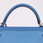 Limited Edition Hermès 2015 Bleu Paradise Clemence and Evercolor Ghillies Kelly 32 Retourne PHW - FashioNica
