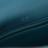 Limited Edition Hermès 2015 Turquoise Togo & Swift Ghillies Kelly 32 PHW - FashioNica