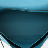 Limited Edition Hermès 2015 Turquoise Togo & Swift Ghillies Kelly 32 PHW - FashioNica