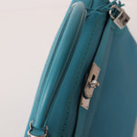 Limited Edition Hermès 2015 Turquoise Togo & Swift Ghillies Kelly 32 PHW - FashioNica