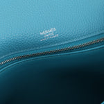 Limited Edition Hermès 2015 Turquoise Togo & Swift Ghillies Kelly 32 PHW - FashioNica