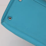 Limited Edition Hermès 2015 Turquoise Togo & Swift Ghillies Kelly 32 PHW - FashioNica