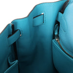 Limited Edition Hermès 2015 Turquoise Togo & Swift Ghillies Kelly 32 PHW - FashioNica