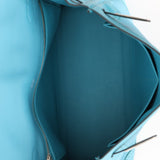 Limited Edition Hermès 2015 Turquoise Togo & Swift Ghillies Kelly 32 PHW - FashioNica