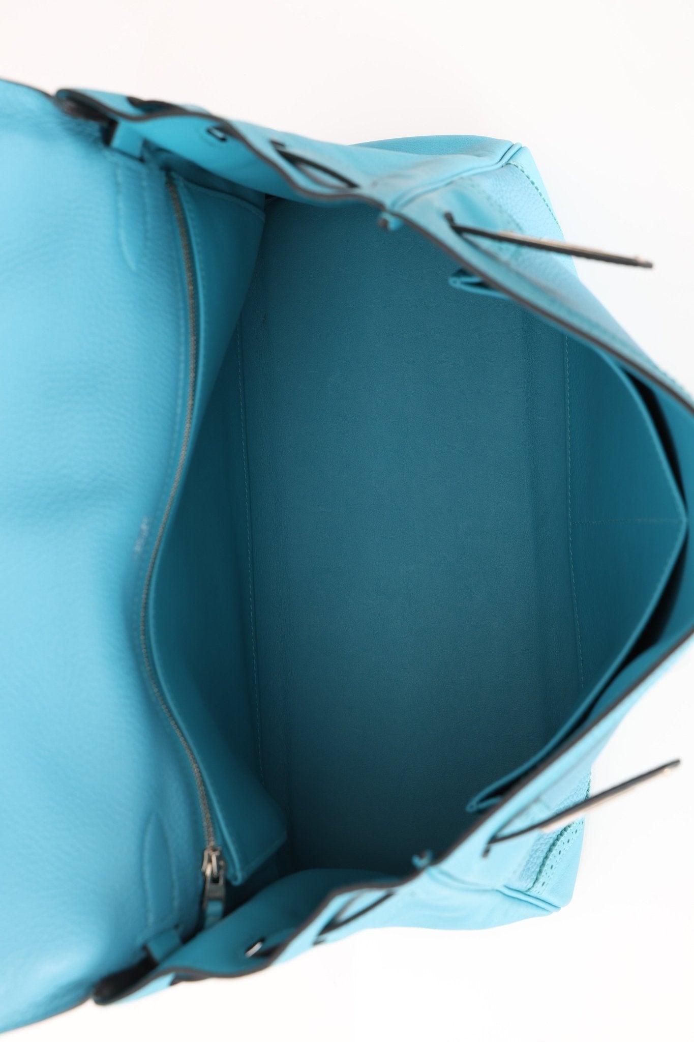 Limited Edition Hermès 2015 Turquoise Togo & Swift Ghillies Kelly 32 PHW - FashioNica