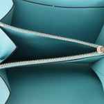 Limited Edition Hermès 2016 Bleu Atoll Tadelakt Karang Lizard Constance Short Wallet - FashioNica