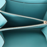 Limited Edition Hermès 2016 Bleu Atoll Tadelakt Karang Lizard Constance Short Wallet - FashioNica