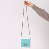 Limited Edition Hermès 2016 Bleu Atoll Tadelakt Karang Lizard Constance Short Wallet - FashioNica