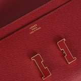 Limited Edition Hermès 2016 Rouge Grenat Epsom Enamel Constance Long Wallet - FashioNica