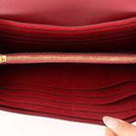 Limited Edition Hermès 2016 Rouge Grenat Epsom Enamel Constance Long Wallet - FashioNica