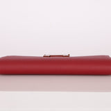 Limited Edition Hermès 2016 Rouge Grenat Epsom Enamel Constance Long Wallet - FashioNica