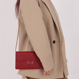 Limited Edition Hermès 2016 Rouge Grenat Epsom Enamel Constance Long Wallet - FashioNica