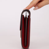 Limited Edition Hermès 2016 Rouge Grenat Epsom Enamel Constance Long Wallet - FashioNica