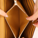 Limited Edition Hermes 2017 Tabac Camel Ostrich Ghillies Kelly Long Wallet PHW - FashioNica