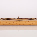 Limited Edition Hermes 2017 Tabac Camel Ostrich Ghillies Kelly Long Wallet PHW - FashioNica