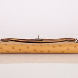 Limited Edition Hermes 2017 Tabac Camel Ostrich Ghillies Kelly Long Wallet PHW - FashioNica