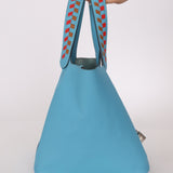 Limited Edition Hermès 2019 Epsom Tressage De Cuir Picotin 22 PHW - FashioNica