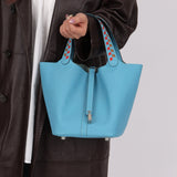 Limited Edition Hermès 2019 Epsom Tressage De Cuir Picotin 22 PHW - FashioNica