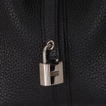Limited Edition Hermès 2019 Noir Clemence and Matte Alligator Touch Picotin 22 - FashioNica