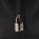 Limited Edition Hermès 2019 Noir Clemence and Matte Alligator Touch Picotin 22 - FashioNica