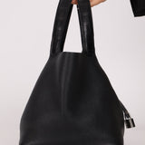 Limited Edition Hermès 2019 Noir Clemence and Matte Alligator Touch Picotin 22 - FashioNica