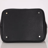 Limited Edition Hermès 2019 Noir Clemence and Matte Alligator Touch Picotin 22 - FashioNica