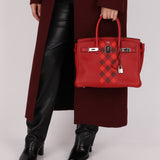 Limited Edition Hermès 2019 Rouge de Coeur Swift Tressage Retourne Birkin 30 PHW - FashioNica
