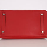 Limited Edition Hermès 2019 Rouge de Coeur Swift Tressage Retourne Birkin 30 PHW - FashioNica