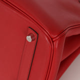 Limited Edition Hermès 2019 Rouge de Coeur Swift Tressage Retourne Birkin 30 PHW - FashioNica
