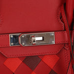 Limited Edition Hermès 2019 Rouge de Coeur Swift Tressage Retourne Birkin 30 PHW - FashioNica