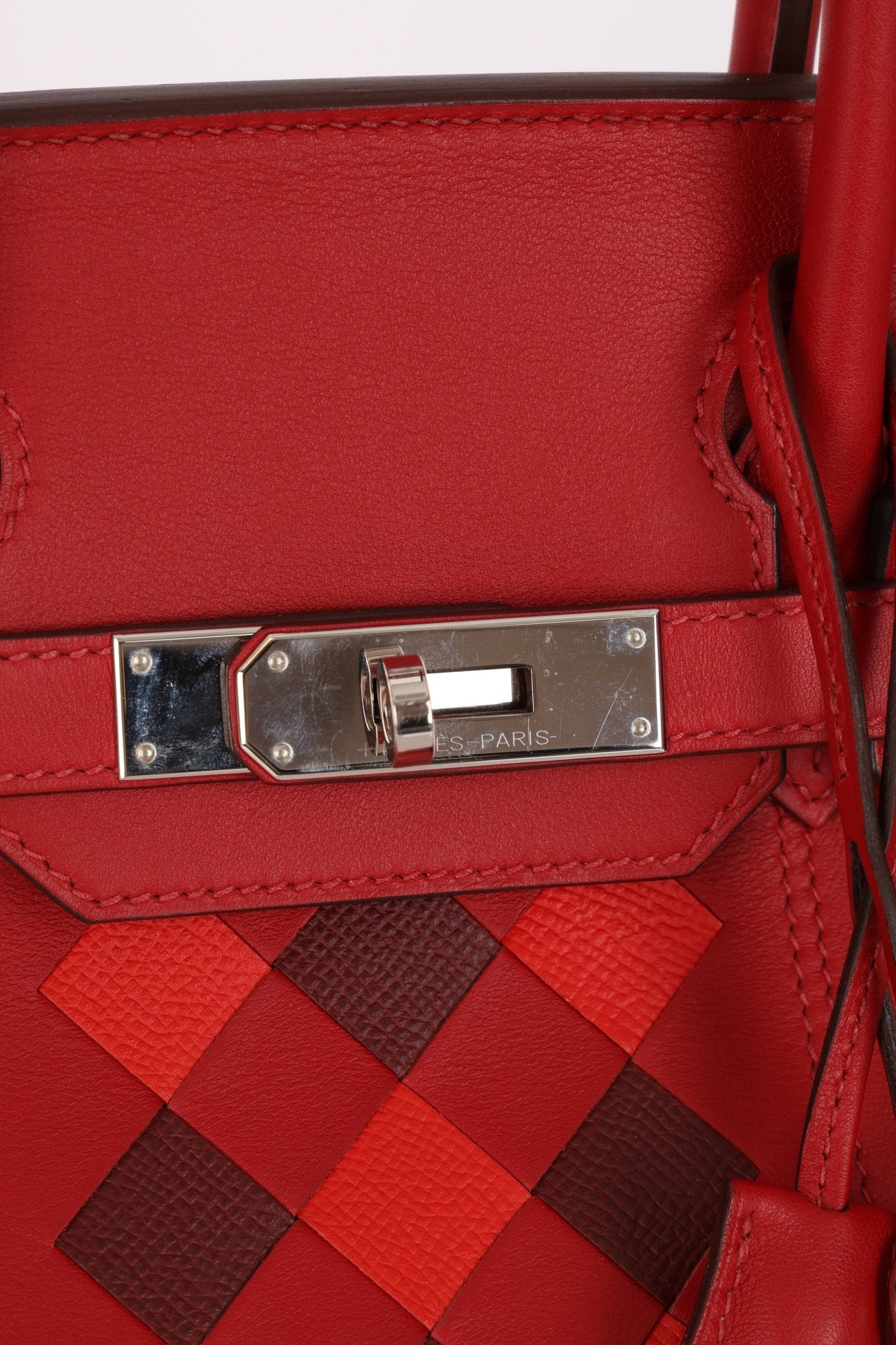 Limited Edition Hermès 2019 Rouge de Coeur Swift Tressage Retourne Birkin 30 PHW - FashioNica