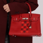 Limited Edition Hermès 2019 Rouge de Coeur Swift Tressage Retourne Birkin 30 PHW - FashioNica